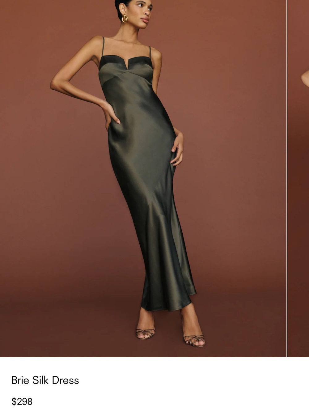 Reformation Brie Silk Dress